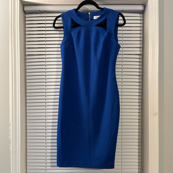 Calvin Klein Blue Midi Dress - Picture 1 of 1